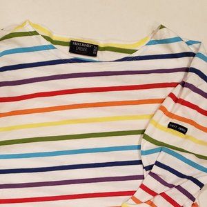Saint James Striped Rainbow Shirt Medium Women or Men